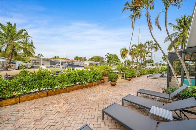 exterior space featuring a lanai