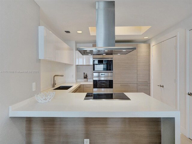 tiled dining area with floor to ceiling windows