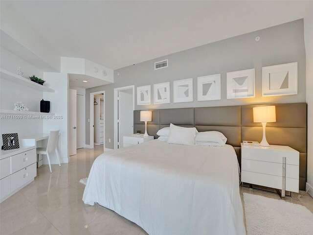 bedroom with floor to ceiling windows