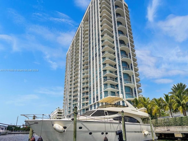 view of property with a water view