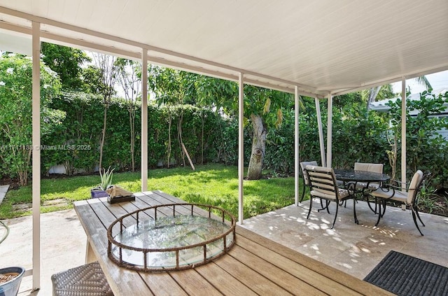 view of sunroom / solarium