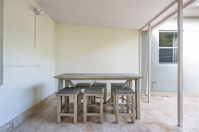 view of dining area