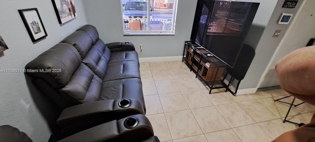 view of tiled living room