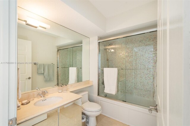 18671 Collins Ave Unit 3101, Sunny Isles Beach, FL 33160 - full bath featuring shower / bath combination with glass door, tile patterned flooring, and vanity