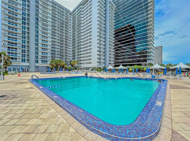 view of pool with a patio