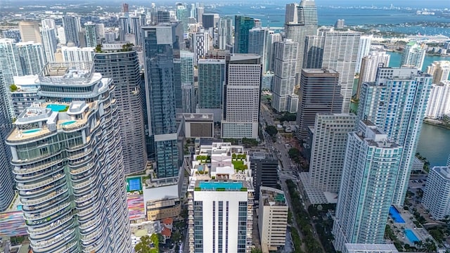 view of city featuring a water view