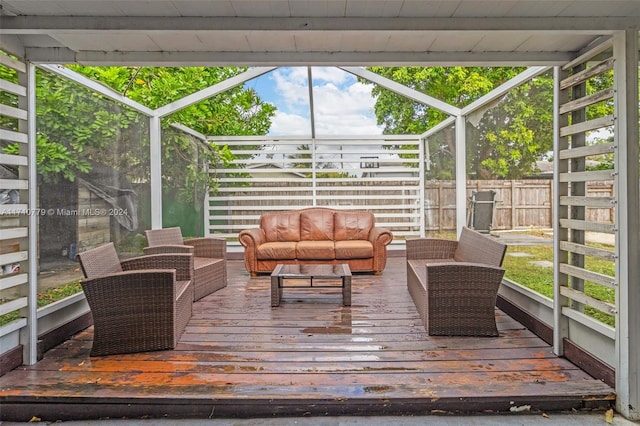 view of sunroom / solarium