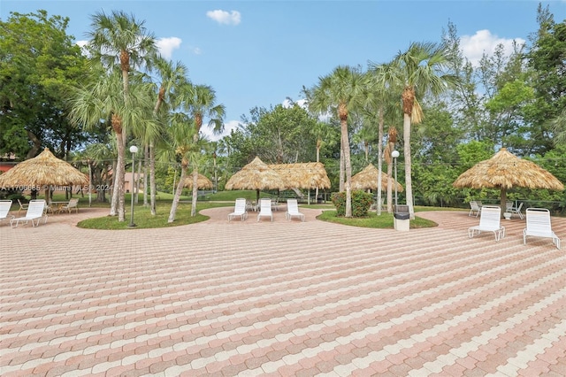 view of home's community with a gazebo