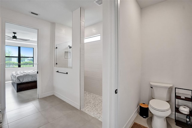 4536 N Silverwood Ln N, Oakland Park, FL 33309 - ensuite bathroom with visible vents, walk in shower, baseboards, toilet, and ensuite bath