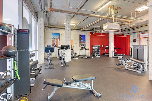 view of workout area