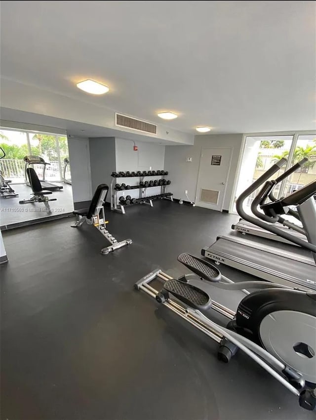 view of exercise room