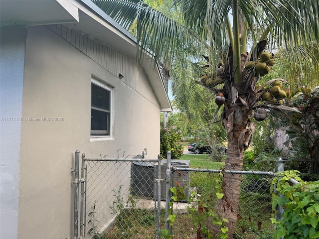 view of property exterior featuring central AC unit