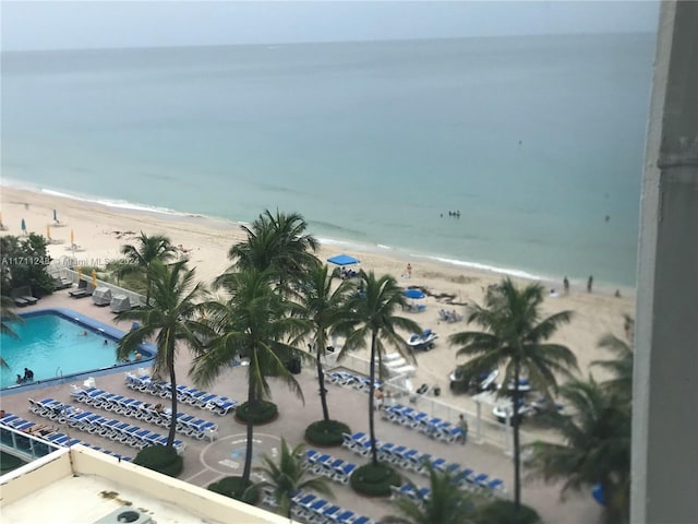 water view featuring a beach view