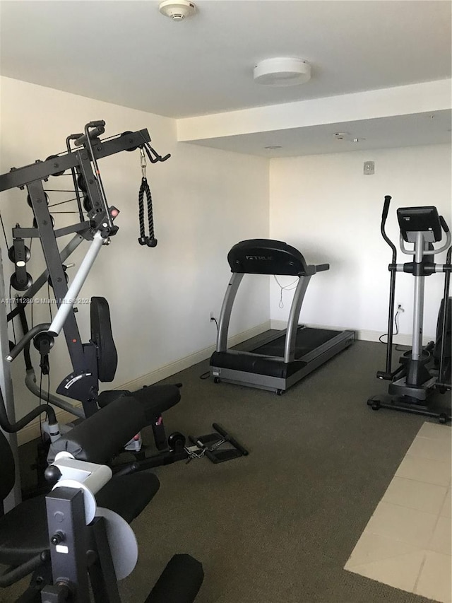 view of workout area