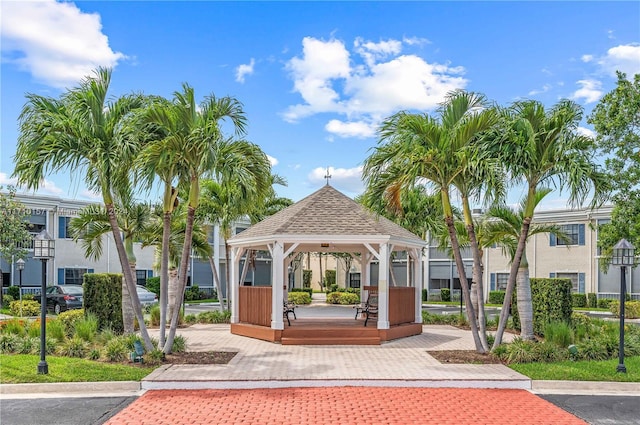 view of home's community with a gazebo