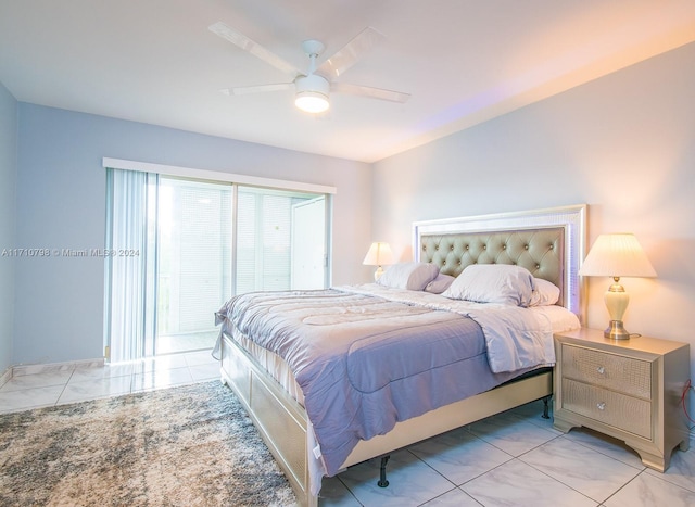 bedroom with ceiling fan