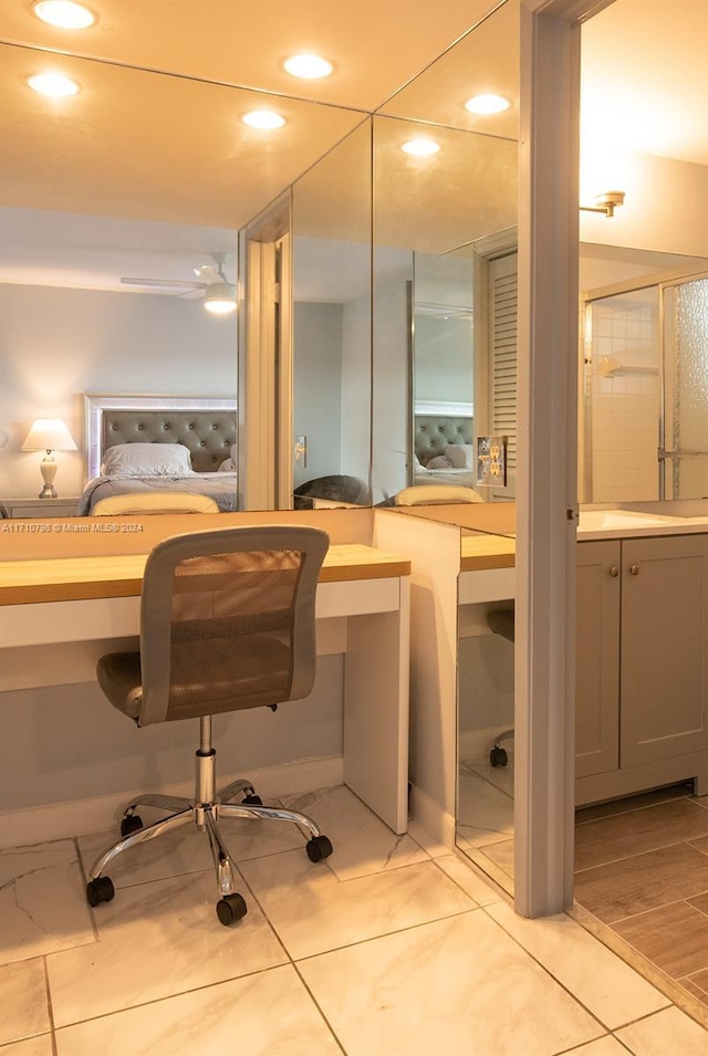 bathroom featuring wood-type flooring