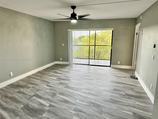 empty room with ceiling fan