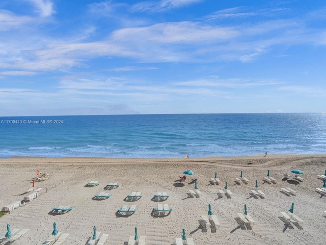 water view featuring a beach view