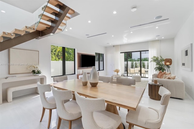 view of dining area