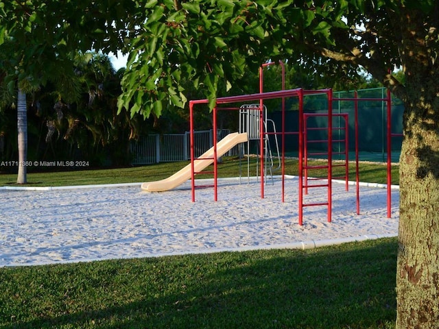 view of play area