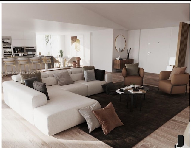 living room featuring light hardwood / wood-style flooring