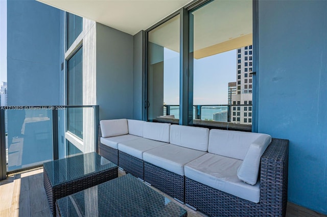 balcony with an outdoor living space