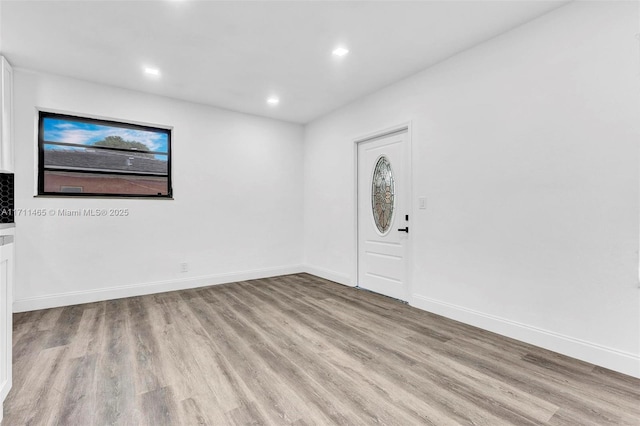 foyer featuring light hardwood / wood-style floors