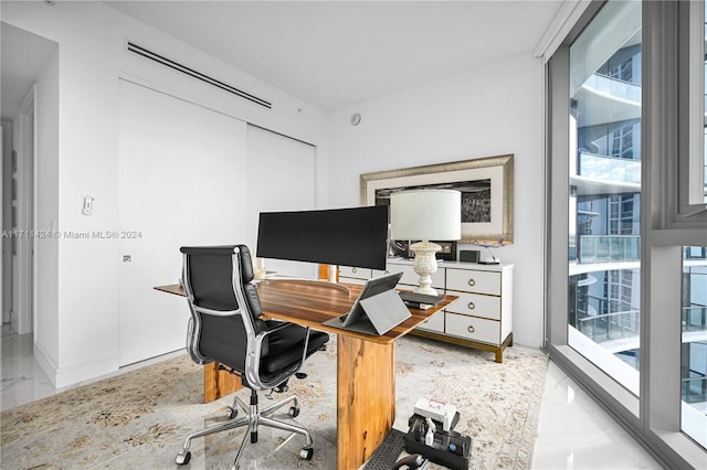 office space with a healthy amount of sunlight