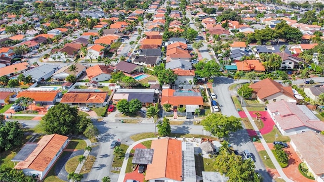 drone / aerial view featuring a residential view