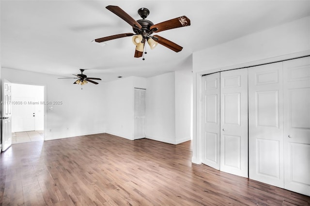 interior space with light hardwood / wood-style floors