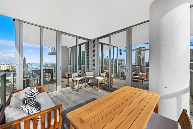 living room featuring hardwood / wood-style floors