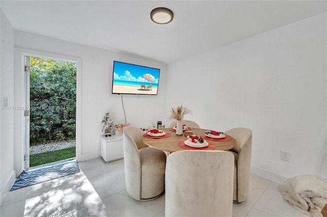 view of dining room