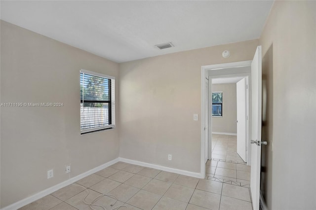 view of tiled empty room