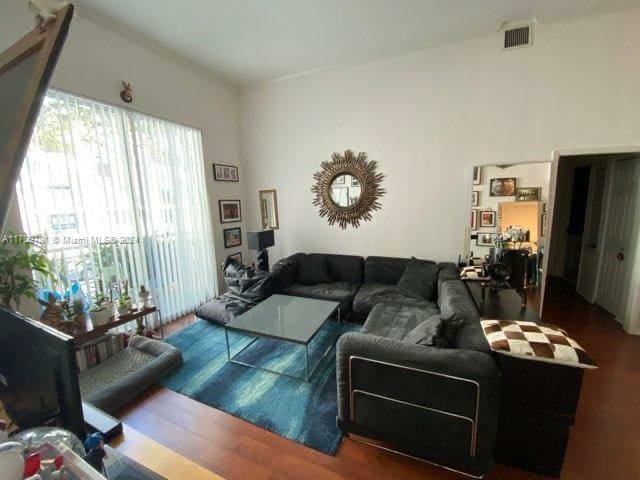 living room featuring hardwood / wood-style floors