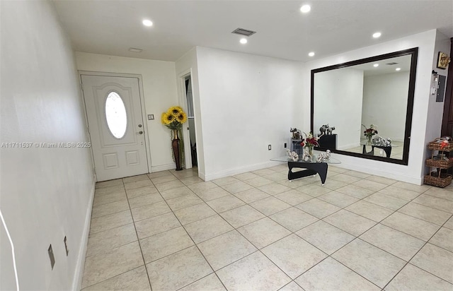 view of tiled entrance foyer