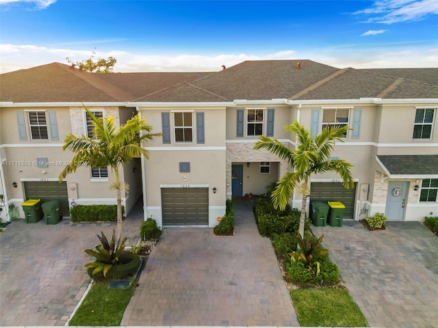 view of property with a garage