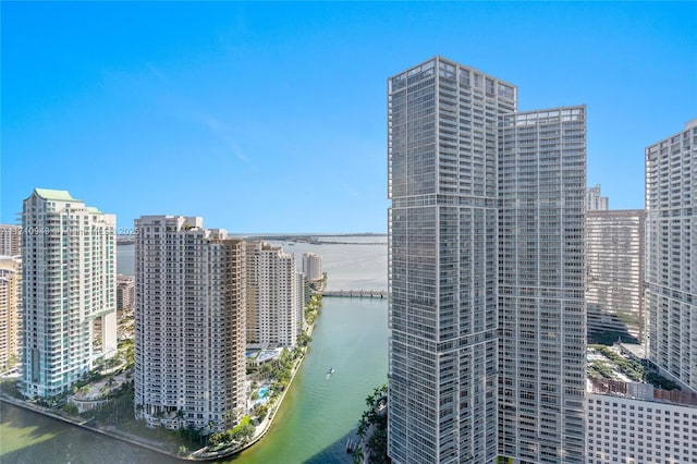 view of property with a water view