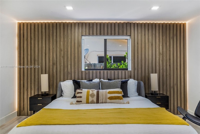 bedroom featuring wood-type flooring