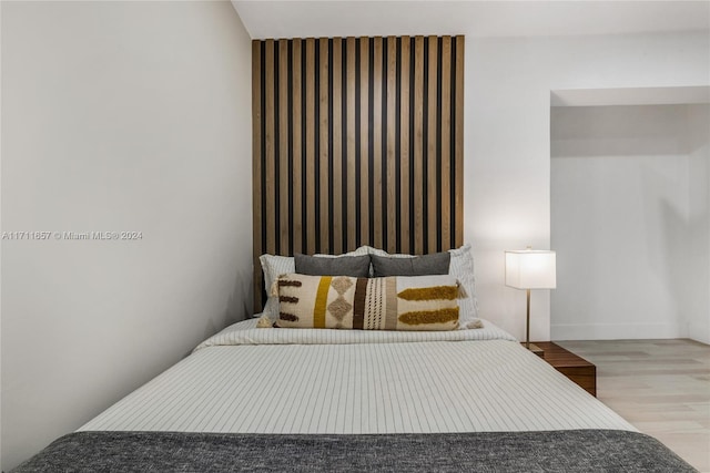 bedroom featuring light hardwood / wood-style flooring