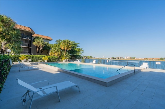 view of pool featuring a patio area