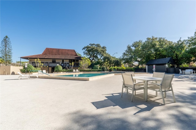 view of pool with a patio