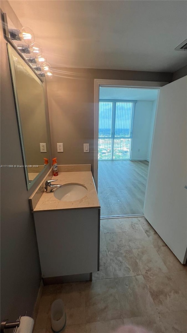 bathroom with vanity