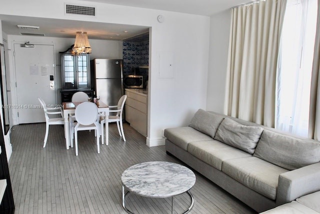 living room featuring hardwood / wood-style floors