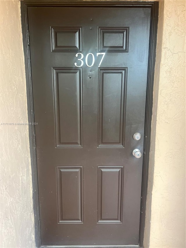 view of doorway to property