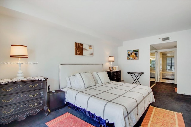 view of carpeted bedroom