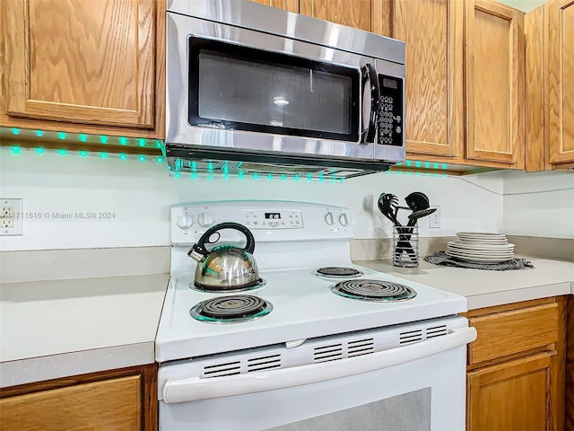 kitchen with electric range