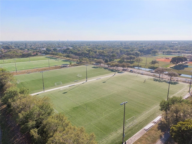 aerial view featuring a rural view