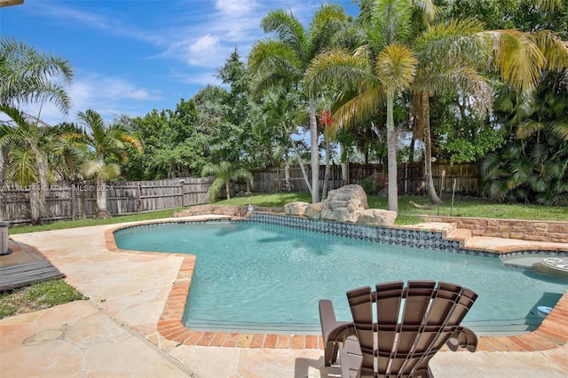 view of pool with a patio