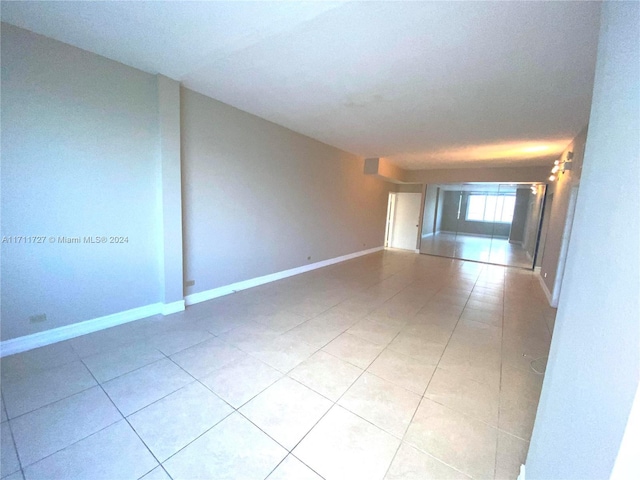 view of tiled spare room